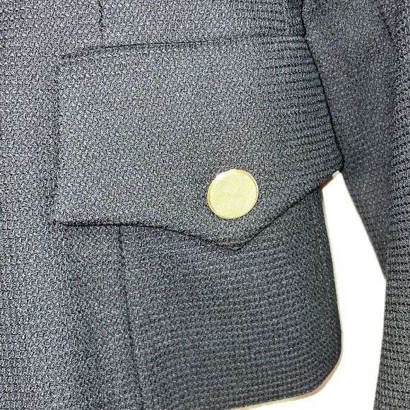 Ilie Wacs Vintage Black Suit Blazer Jacket Size 6 - Picture 2 of 8